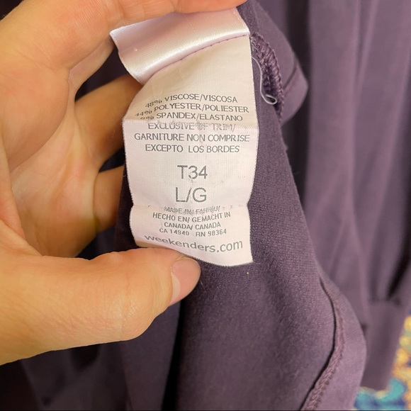 SEXY Ladies mint flowy cowl neck tunic purple by Weekenders size Lsarge - Picture 12 of 14